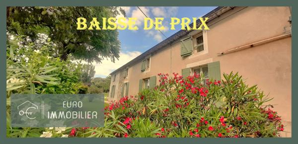 Maison en pierre de 153 m²  4 CH , terrain  clos 1862 m² - GIRONDE (33) - NOUVELLE AQUITAINE