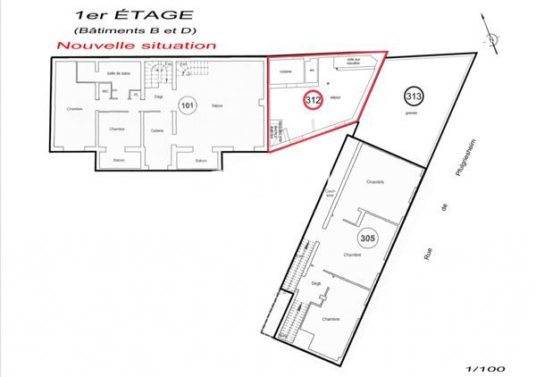 3%.COM - EXCLUSIVITÉ à LAMPERTHEIM, F3 en duplex de 65m², 1 grand garage. Lampertheim (67450)