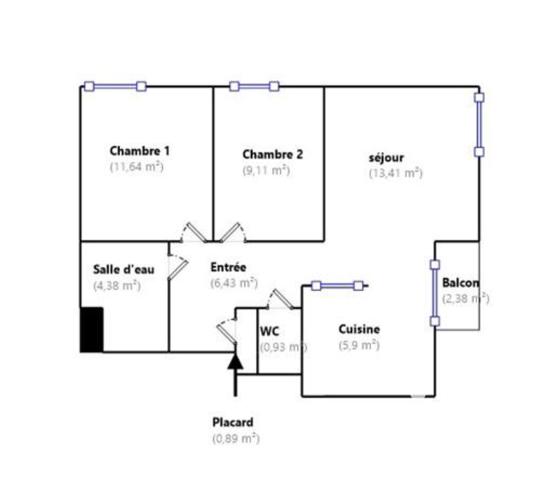 Appartement à vendre 3 pièces 52 m² Taverny