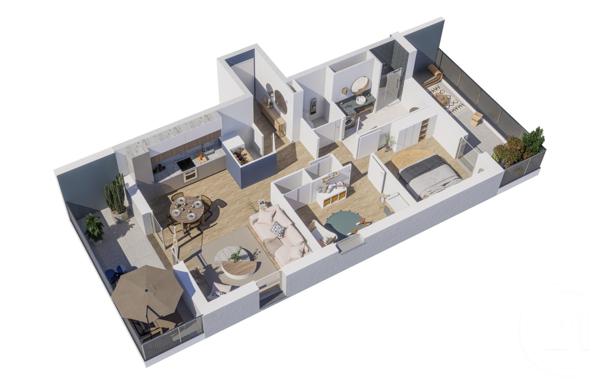 Appartement F3 à vendre  3 pièces - 68,48 m2 CHOLET - 49