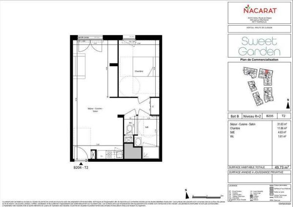 Appartement 2 pièces - 44120 Vertou