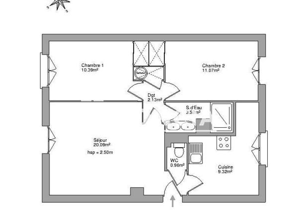 Location Appartement 3 pièces 57.48 m² - 10 AVENUE DU SQUARE Vallauris 06220