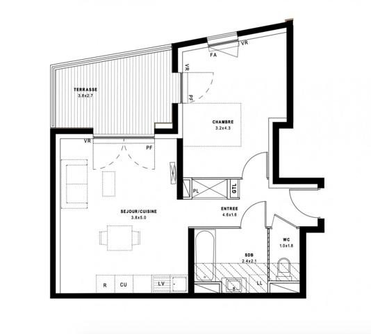 Appartement (neuf) à vendre 2 pièces 46 m² Montpellier