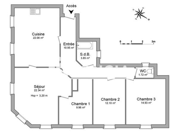 Location Appartement 5 pièces 97.93 m² - 5 RUE DE L'OUTRE Strasbourg 67000