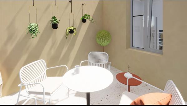 Centre ville appartement refait neuf Pau 1 chambre, patio et cave