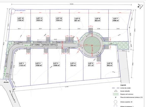 TERRAIN VIABILISE 671m²