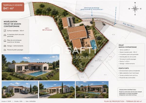 TERRAIN CONSTRUCTIBLE 691 M² LIBRE CONSTRUCTEUR – UN CADRE EXCEPTIONNEL POUR VOTRE PROJET