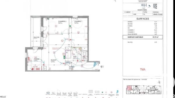 Appartement à vendre 3 pièces 61 m² Sarcelles