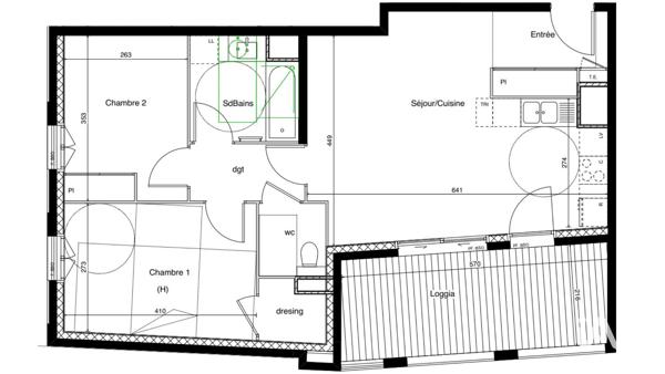 Appartement à vendre 3 pièces 61 m² Lyon 7