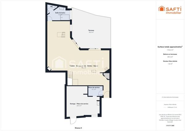 Quartier St Nicolas, 4 chambres, jardin, garage,