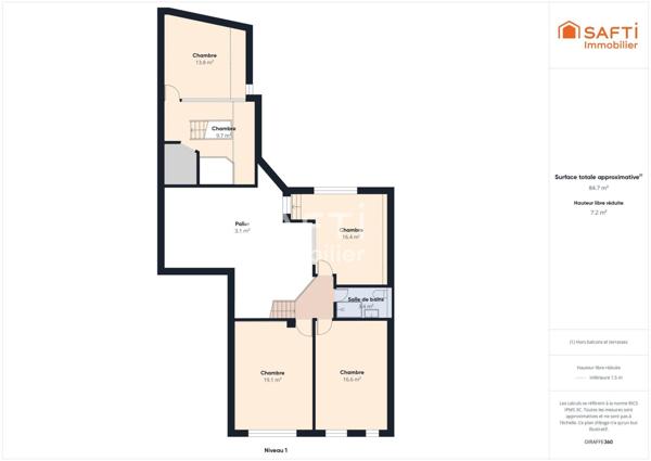 Quartier St Nicolas, 4 chambres, jardin, garage,