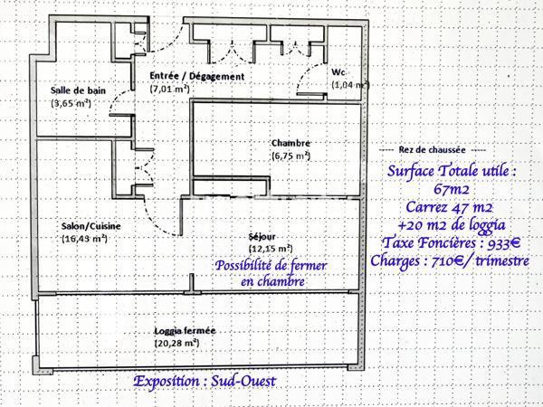Appartement 3 pièces - 67 m² Exclusivité efficity