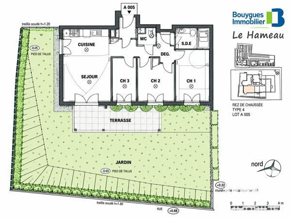 Appartement à vendre 4 pièces 77 m² Moussy-le-Vieux