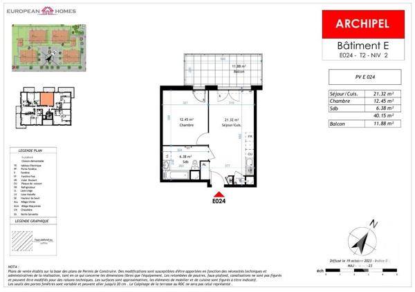 Appartement à vendre  2 pièces - 40,15 m2 LA VERPILLIERE - 38