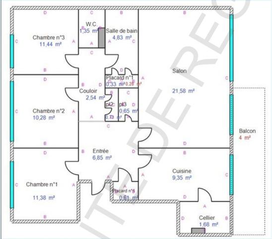 Appartement 4 pièces - 83 m²