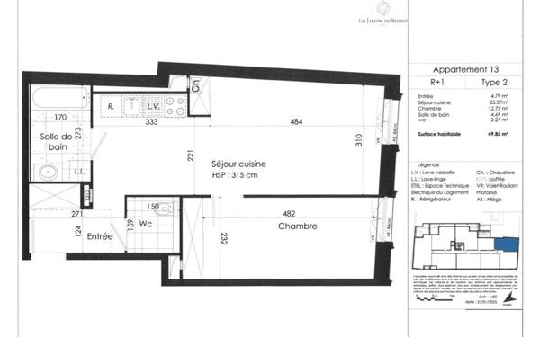 Appartement à vendre    2 pièces •  Arras