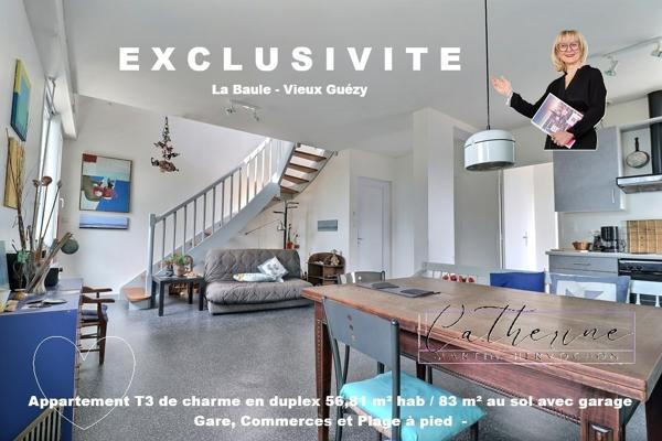 T3 duplex dans un écrin de verdure - Petit aperçu mer - Grand garage - Charme et volumes