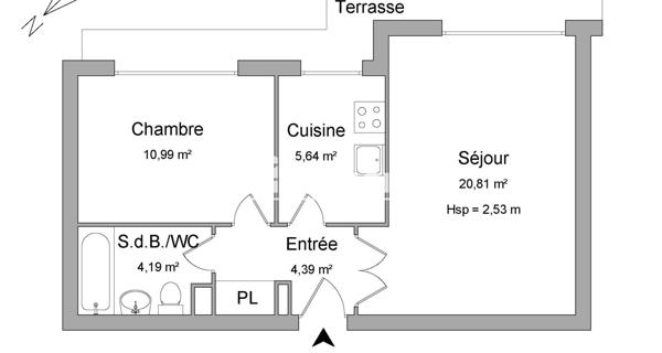 À vendre Appartement 2 pièces 46.02 m² - Issy-les-moulineaux 92130