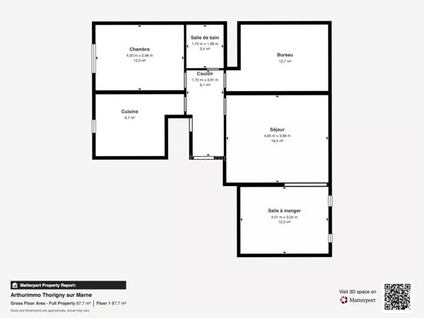 Vente Appartement 4 pièces 79 m2 à Thorigny-sur-Marne