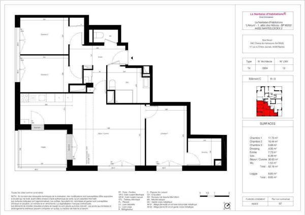 Appartement 4 pièces - 44300 Nantes