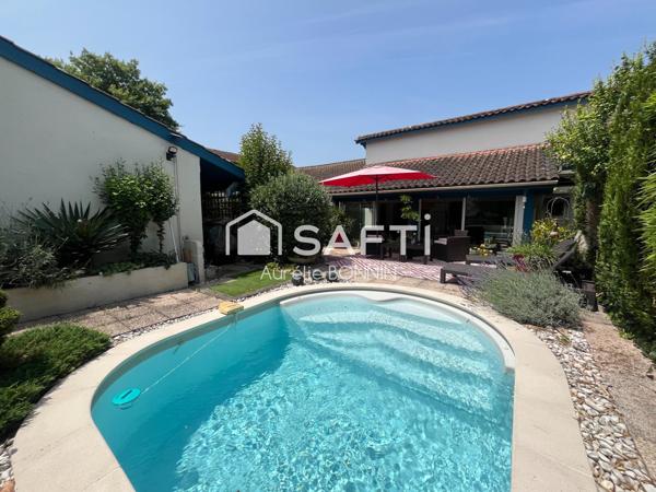 Talence Belle arcachonnaise rénovée avec piscine et garage à une dizaine de minute à pieds du tram