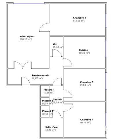 Appartement à vendre 4 pièces 76 m² Vitry-sur-Seine