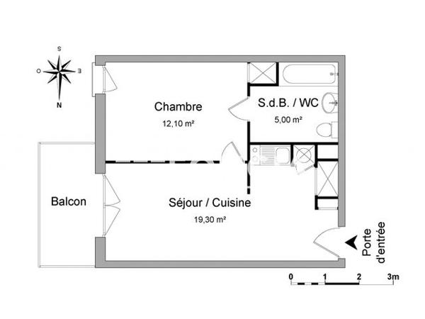Location Appartement 2 pièces 36.4 m² - 6-8 ALLEE DES MOULINS Canteleu 76380