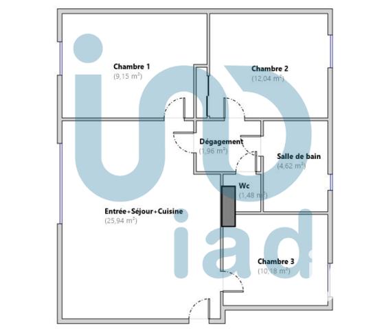 Apartment for sale 4 rooms 65 m² La Courneuve