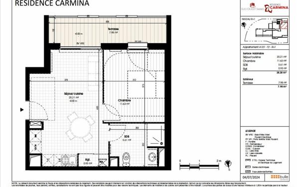 Appartement à vendre    2 pièces •  Biscarrosse