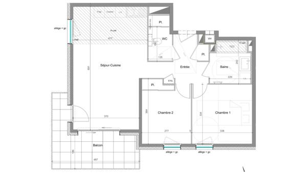 Appartement à vendre 3 pièces 63 m² Thonon-les-Bains