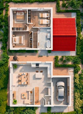 Terrain constructible de 1 120 m² à Vézelin-sur-Loire Vue dégagée Libre constructeur