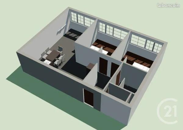 Appartement T3 à vendre  3 pièces - 70 m 2   HAUTS DE BIENNE  - 39