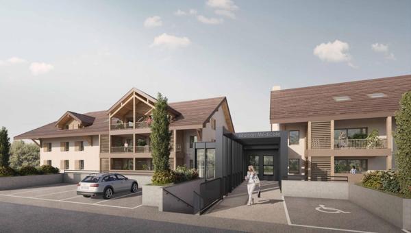 EXCLUSIVITE FETERNES T3 56 m², balcon avec cellier, 2 stationnements, calme (74500)