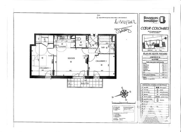 Appartement à vendre 3 pièces 53 m² Colombes