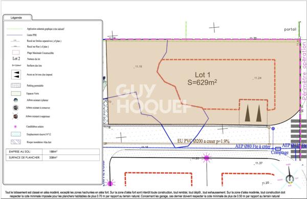 Parcelles de 629 m². Terrains libres de constructeur. Elne.