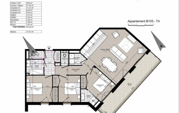 Vente Appartement P4 B103 Samoens   