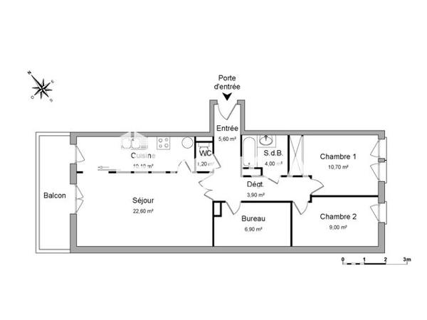 Location Appartement 4 pièces 74 m² - 3 RUE FLORIDE Saint Nazaire 44600