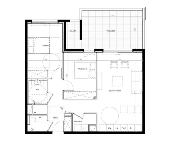 Appartement à vendre 3 pièces 71 m² Baillargues
