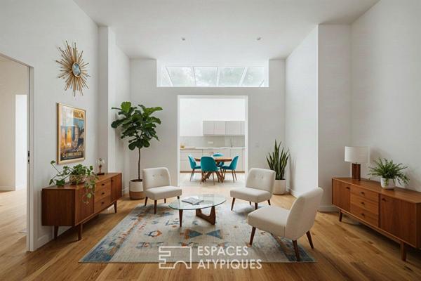 Rénovation de prestige sous verrière aux accents fifties