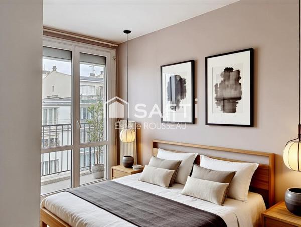 T2 avec balcon 2 m' commerces et 14 m' à pied RER