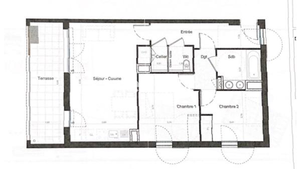 Appartement 3 pièces - 67 m² Exclusivité efficity