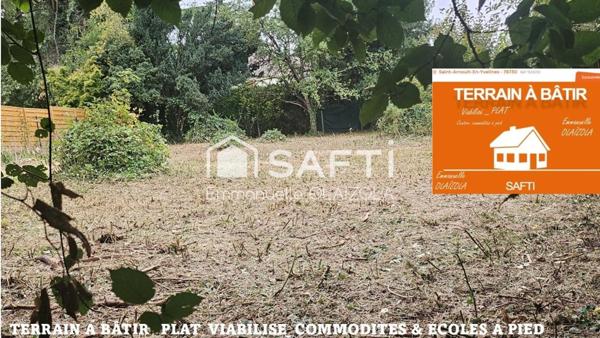 Plat ,viabilisé,au coeur de St Arnoult en Yvelines