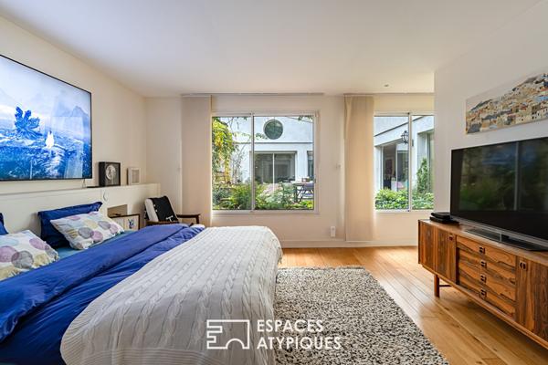 Loft contemporain familial avec patio aux perspectives spectaculaires