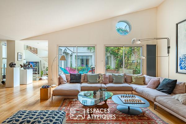 Loft contemporain familial avec patio aux perspectives spectaculaires