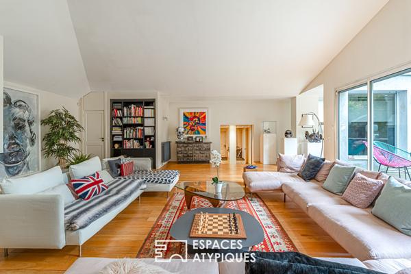 Loft contemporain familial avec patio aux perspectives spectaculaires