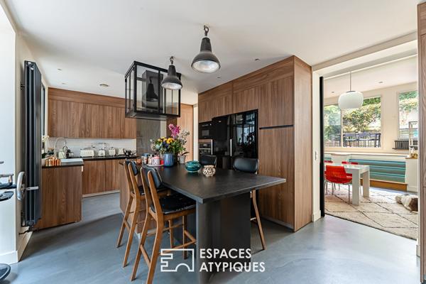 Loft contemporain familial avec patio aux perspectives spectaculaires