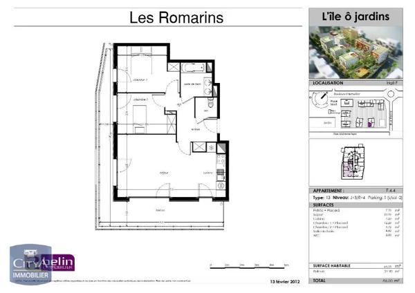 Appartement à louer 3 pièces 63.63m²