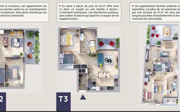 Appartement à vendre    2 pièces •  Arras