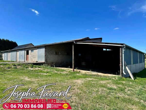 Esprit ferme sur 6,3 ha : 3 bâtiments agricoles de 425 m² et maison de 134 m² sur sous-sol
