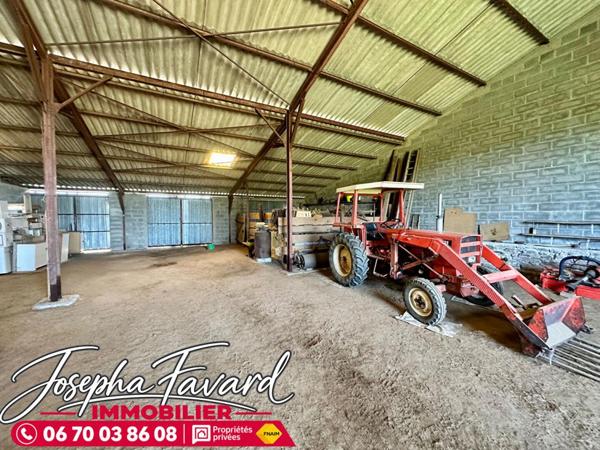 Esprit ferme sur 6,3 ha : 3 bâtiments agricoles de 425 m² et maison de 134 m² sur sous-sol
